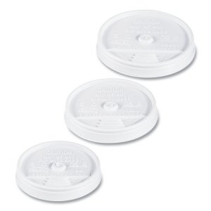 Dart 12UL Lid,sip Thru,wh,1mct