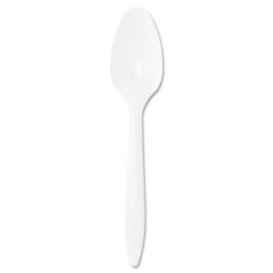 Dart S6BW Spoon,plastic,m-wgt,wht