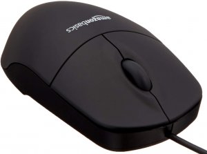 Amazon MSU0939 Basics  3 Button Usb Wired Mouse  Black