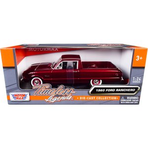 Motormax 79321bur 1960 Ford Ranchero Pickup Burgundy Metallic 124 Diec