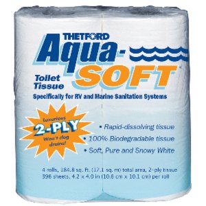 Thetford CW20752 Thetford Aqua-soft Toilet Tissue - Toilet Paper For R