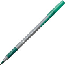 Bic GSMG11 GRN Round Stic Grip Ballpoint Pen - Medium Pen Point - Gree