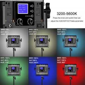 Gvm 800D-RGB-2L 800d Rgb Led Studio 2 Video Light Kit