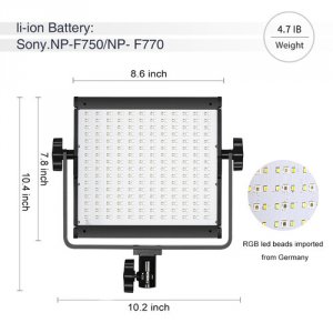 Gvm 800D-RGB-2L 800d Rgb Led Studio 2 Video Light Kit