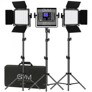 Gvm 800D-RGB-3L 800d Rgb Led Studio 3 Video Light Kit