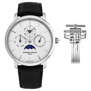 Brav FC775S4S6 Frederique Constant  Men's 'slimline' Moon Phase Perpet