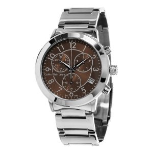 Brav K8727176 Calvin Klein Men's  'continual' Brown Dial Stainless Ste