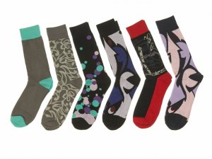 Tunnel 6TB_Socks Erni Vales Art  Cotton Blend Men's Socks 6 Pack