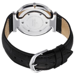 Brav 1276.5538 Grovana 1276.5538 Men's Silver Dial Black Leather Strap