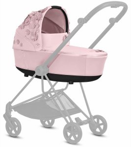 Cybex 521001345 Priam Lux Carry Cot - Simply Flowers - Pale Blush