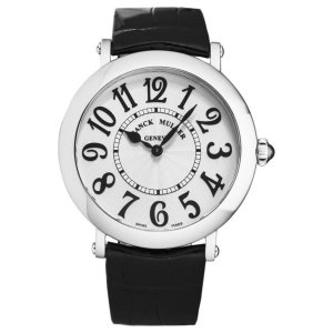 Brav 8038QZVACSIL Franck Muller  Women's 'round' Silver Dial Black Lea