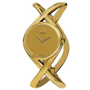 Brav K2L23509 Calvin Klein Women's  'enlace' Goldtone Dial Goldtone St