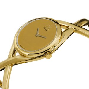 Brav K2L23509 Calvin Klein Women's  'enlace' Goldtone Dial Goldtone St