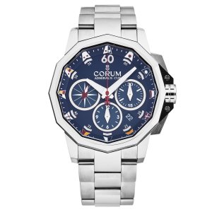 Brav A753/04237 Corum Men's  'admiral Cup' Chronograph Blue Dial Stain