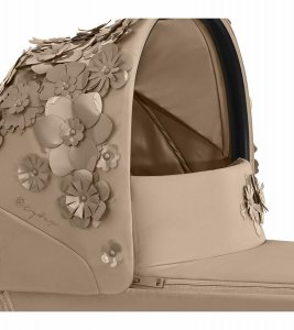 Cybex 521001349 Priam Lux Carry Cot - Simply Flowers - Nude Beige