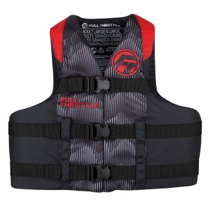 Full 112200-100-110-22 Adult Nylon Life Jacket - 4xl7xl - Redblack