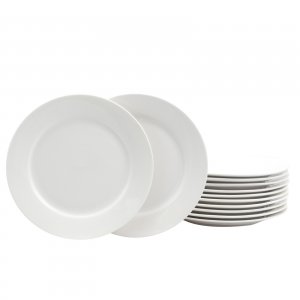 Gibson 108046.01 Home Noble Court 7.5 Inch Dessert Plate Set In White,