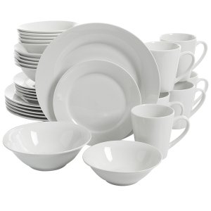 Gibson 118323.30 Home Noble Court 30 Piece Ceramic Dinnerware Set In W