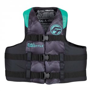 Full 112200-505-030-22 Adult Nylon Life Jacket - Sm - Aquablack