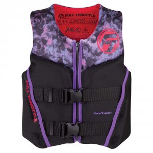 Full 142500-105-002-22 Youth Rapid-dry Flex-back Life Jacket - Pinkbla