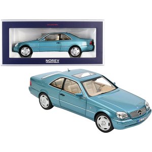 Norev 183448 1997 Mercedes Benz Cl600 Coupe With Sunroof Light Blue Me