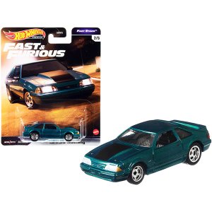 Hot GRL72 1992 Ford Mustang 5.0 Green Metallic With Black Stripe Fast 