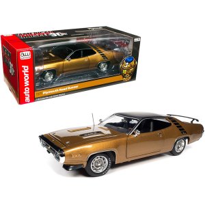 Autoworld AMM1258 1971 Plymouth Roadrunner 440+6 Hardtop Gy8 Gold Leaf