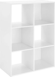 Whitmor 6422-8857-WHT 6 Section Cube Organizer White