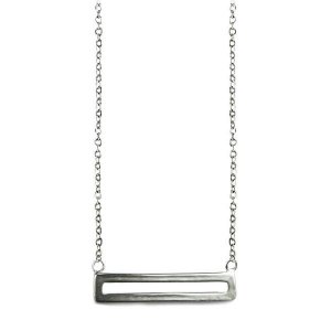 Claudia N9003 Sterling Silver Parallel Necklace