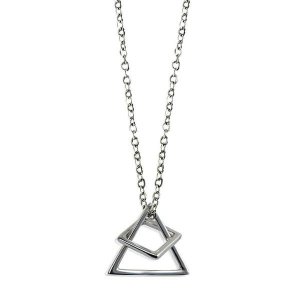 Claudia N9004 Sterling Silver Geo Game Necklace