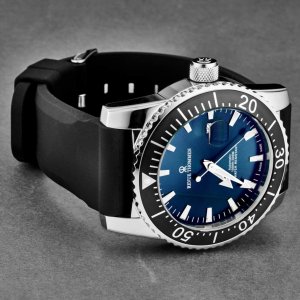 Brav 17030.2525 Revue Thommen 17030.2525 Men's 'diver' Blue Dial Rubbe