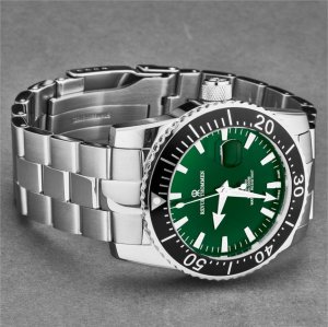 Brav 17030.2124 Revue Thommen 17030.2124 Men's 'diver' Green Dial Stai