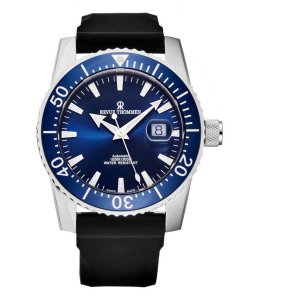 Brav 17030.2535 Revue Thommen 17030.2535 Men's 'diver' Blue Dial Rubbe