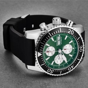 Brav 17030.6521 Revue Thommen 17030.6521 Men's 'divers' Green Dial Day