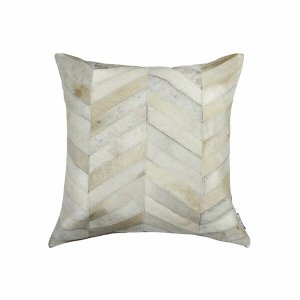 Homeroots.co 328268 18 X 18 X 5 Enchanting Natural Torino Kobe Cowhide