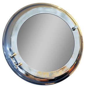 Homeroots.co 364221 21 X 21 X 3.5 Aluminum Wall Mirror With Storage