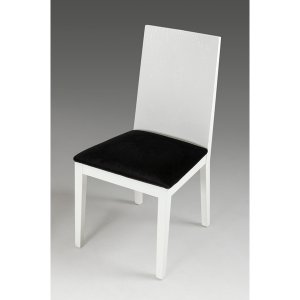 Homeroots.co 284078 Two 36 White Fabric Dining Chairs