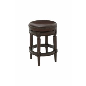 Homeroots.co 380061 Counter Height Stool In Distressed Walnut Finished