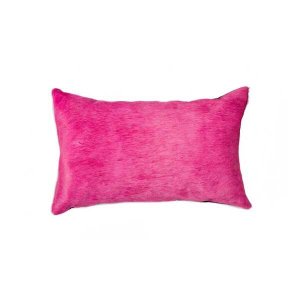 Homeroots.co 317060 12 X 20 X 5 Fuchsia Cowhide - Pillow