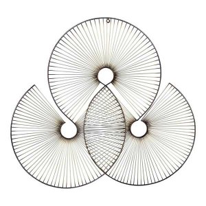 Homeroots.co 376617 Fan Metal Wall Decor