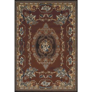 Homeroots.co 369644 22 X 36 Brown Polypropylene Accent Rug