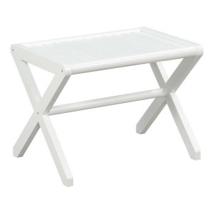 Homeroots.co 380055 White Finish Solid Wood Bench