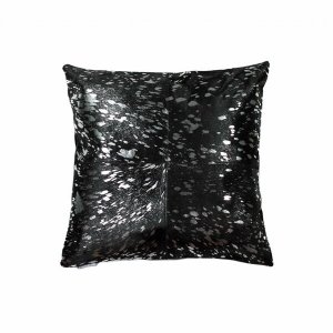 Homeroots.co 316831 18 X 18 X 5 Silver And Black Quattro - Pillow