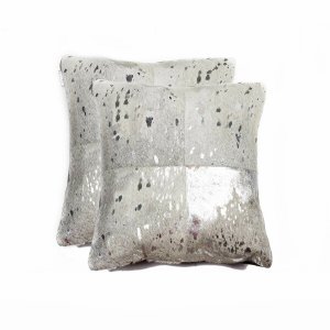 Homeroots.co 316937 18 X 18 X 5 Silver And Gray, Quattro - Pillow 2-pa