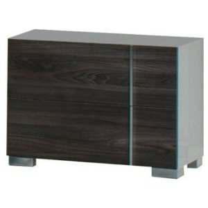 Homeroots.co 282572 Italian Modern White  Grey Right Nightstand