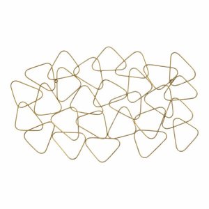 Homeroots.co 373259 Mid-century Gold Metal Statement Wall Decor