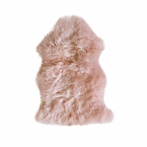 Homeroots.co 294267 24 X 36 X 1.5 Pink Single Sheepskin - Area Rug