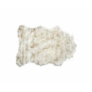 Homeroots.co 294248 24 X 36 X 1.5 Gradient Tan Faux Sheepskin - Area R