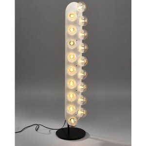 Homeroots.co 372224 10 X 42.5 White Aluminum Floor Lamp