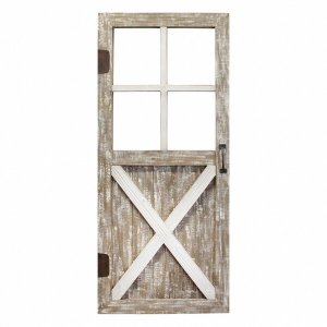 Homeroots.co 373393 Distressed Wood Framed Barn Door Home Decor